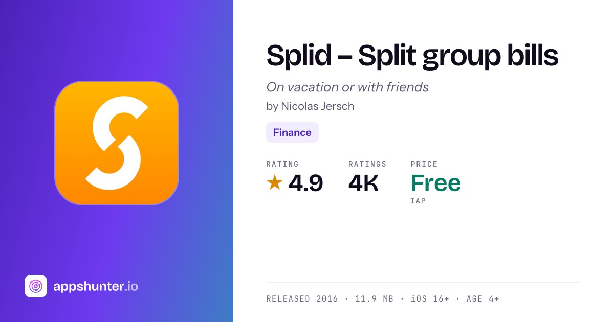 Splid Splid app for iPhone — Download